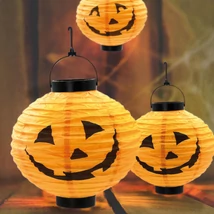 Halloween szolár lampion tök 20 cm 58121