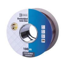 Emos hangfalkábel 2x0,75 mm2 piros-fekete réz (CU) S8270