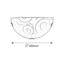R.3851 Harmony lux fali D30 E27 60W króm/fehér