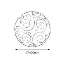 R.3853 Harmony lux menny.D40E27 2x60Wkróm/fehér