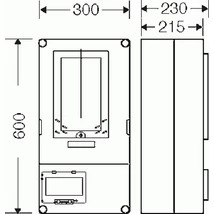 HENSEL HB3000-U 1-3F fogyasztásmérő szekrény szabadvezetékes