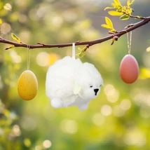 Húsvéti dekoráció bárány 10,5x8 cm fehér CMK-7855