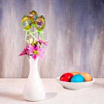 Húsvéti dekoráció tojás szett leszúrható 21cm 6 db/csomag CMK-7475 