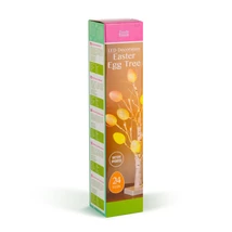 Húsvéti tojás fa dekoráció 10 tojás, 24 LED 50 cm 3 x AA 57945