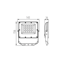 Kanlux ACETE LED reflektor 20W CCT szürke IP65 38491