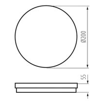 Kanlux Beno ECO LED mennyezeti lámpa kerek fehér 12W CCT IP65 38380