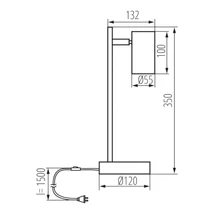 Kanlux Evalo TL asztali lámpa fekete GU10 35786