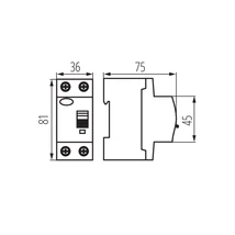 Kanlux Fi relé 2P 40A 30mA 10kA (AC) áram-védőkapcsoló ÁVK 38729