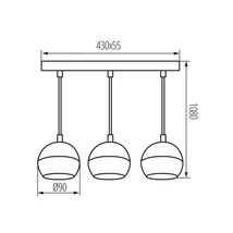 Kanlux GALOBA C B függeszték 3xGU10 fekete 33685