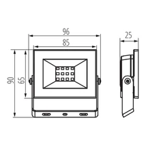 Kanlux GRUN LED reflektor fekete 10W-B 800lm 4000K 31390