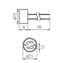 Kanlux GU10 foglalat porcelán HLDR-GZ10 402