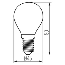 Kanlux LED filament izzó kisgömb E14 6W 2700K 806lm G45 XLED 35276