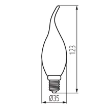 Kanlux LED izzó filament E14 gyertya láng 3,4W 470lm 4000K XLED C35F 39083