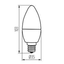 Kanlux LED izzó gyertya E14 4,9W 3000K 470lm C35 MILEDO 31307