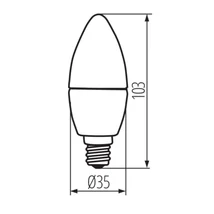 Kanlux LED izzó gyertya E14 4,9W 4000K 470lm C35 MILEDO 31306