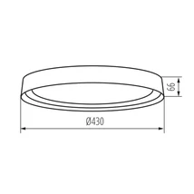 Kanlux LED mennyezeti lámpa 17,8W 1320lm 4000K fehér/barna NIFU 37317