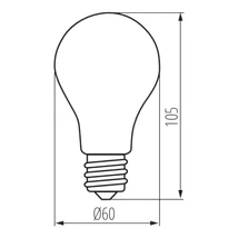 Kanlux XLED filament izzó E27 4,5W 470lm 2700K A60 29607