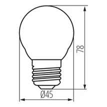 Kanlux XLED izzó E27 4,5W 470lm 2700K G45 29630