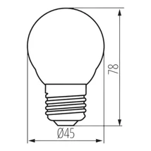 Kanlux XLED izzó E27 4,5W 470lm 4000K G45 29631