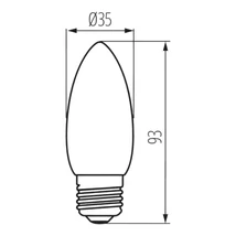 Kanlux XLED izzó E27 6W 810lm 4000K C35 29647
