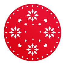 Karácsonyfa alá terítő - 90cm x 3mm, filc, piros 58276 