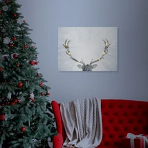 Karácsonyi LED-es fali hangulatkép rénszarvas 40x30 cm 58481A