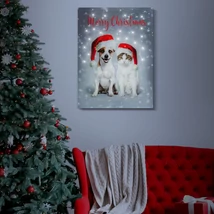 Karácsonyi LED-es hangulatkép fali akasztóval 30x40x1,5 cm 58452