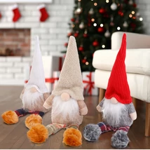 Karácsonyi skandináv manó lábakkal 30 cm 58344