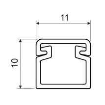 Kopos Kolin kábelcsatorna 11x10 mm fehér műanyag LV 11X10_HD