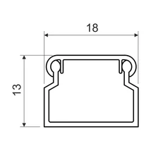 Kopos Kolin öntapadós kábelcsatorna 18x13 mm fehér műanyag LV 18X13_P2