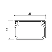 Kopos Kolin kábelcsatorna 25x15 mm fehér műanyag 50m/köteg LHD 25X15_HD