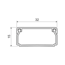 Kopos Kolin kábelcsatorna 32x15 mm fehér műanyag 80m/köteg LHD 32X15_HD