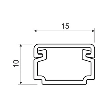 Kopos Kolin öntapadós kábelcsatorna 15x10 mm fehér műanyag 128m/köteg LH 15X10_P2