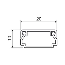 Kopos Kolin öntapadós kábelcsatorna 20x10 mm fehér műanyag LHD 20X10_P2