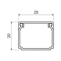 Kopos Kolin öntapadós kábelcsatorna 25x20 mm fehér műanyag LHD 25X20_P2