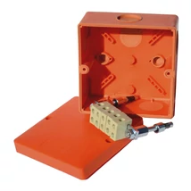 KOPOS KOLIN Kötődoboz műanyag falon kívüli 101x101x 63,5 mm tűzálló E90 IP66 5p kerámia sorkapocs KSK 100 PO