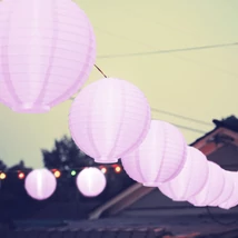 LED-es lampion - 1 LED - rózsaszín - 2 x AAA 11399PK