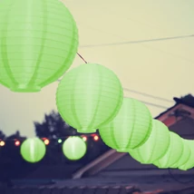 LED-es lampion - 1 LED - zöld - 2 x AAA 11399GR