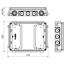 KOPOS KOLIN Padlódoboz beton alapdoboz 80-95mm vastagságig KUP 80 FB
