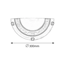 R.3712 Laretta falilámpa D30E27 60Wbronz köröm