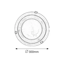 R.3713 Laretta menny. D30 E27 60W bronz köröm