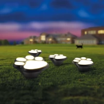 LED-es szolár lámpa - kutya lábnyom, leszúrható - műanyag - fekete - 360cm 11255