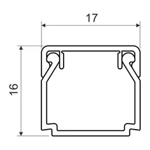 Kopos kábelcsatorna tetővel fehér 17x17 mm műanyag LHD 17X17_HD