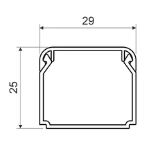 Kopos kábelcsatorna tetővel fehér 30x25 mm műanyag LHD 30X25_HD