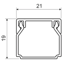 Kopos Kolin kábelcsatorna tetővel fehér 20x20 mm műanyag LHD 20X20_HD
