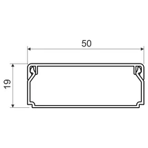 KOPOS KOLIN Műanyag kábelcsatorna 50x20mm tetővel fehér 2m 32m/cs