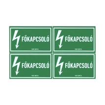 Matrica 100x60 mm főkapcsoló jelzéssel ERVT17/01V217