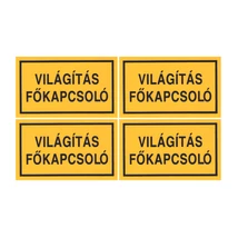 Matrica 100x60 mm Világítási főkapcsoló jelzéssel ERV033001ONV01000060
