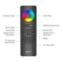 MiBoxer csoport távirányító (4 zóna) RGB+CCT fekete C5