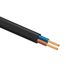 MTL 2x0,75 mm2 kábel lapos sodrott réz vezeték fekete darabolt H03VVH2-F